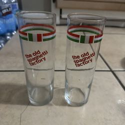 The Old Spaghetti Factory Italian Soda Glasses Set of 2 - 7 inch