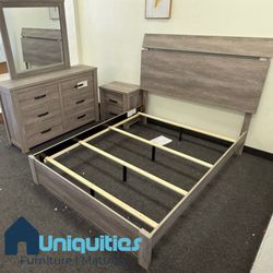 Grey Queen 4 Piece Bedroom Set 