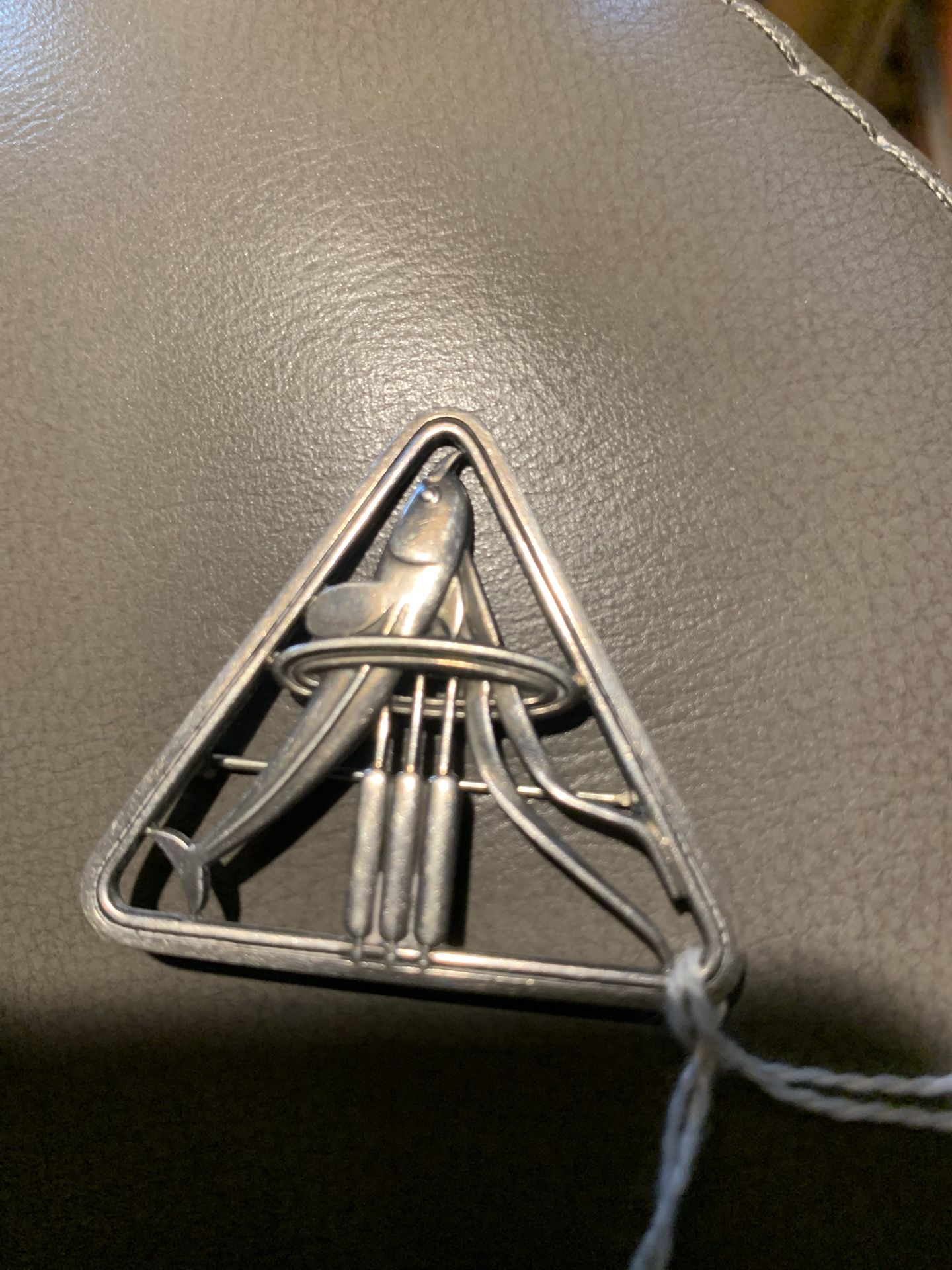 Vintage Georg Jensen Sterling Dolphin Brooch