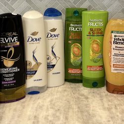 Elvive, Dove, Garnier & Whole Blends Shampoo And Conditioner - Bundle #12