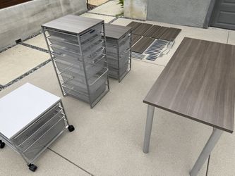 Elfa shelves and drawer units from Container Store