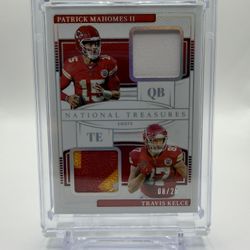 2024 National Treasures Patrick Mahomes II Travis Kelce NFL Gear Jersey /25