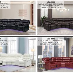 Brand New Sectional In Four Color In Stock Fast Delivery 