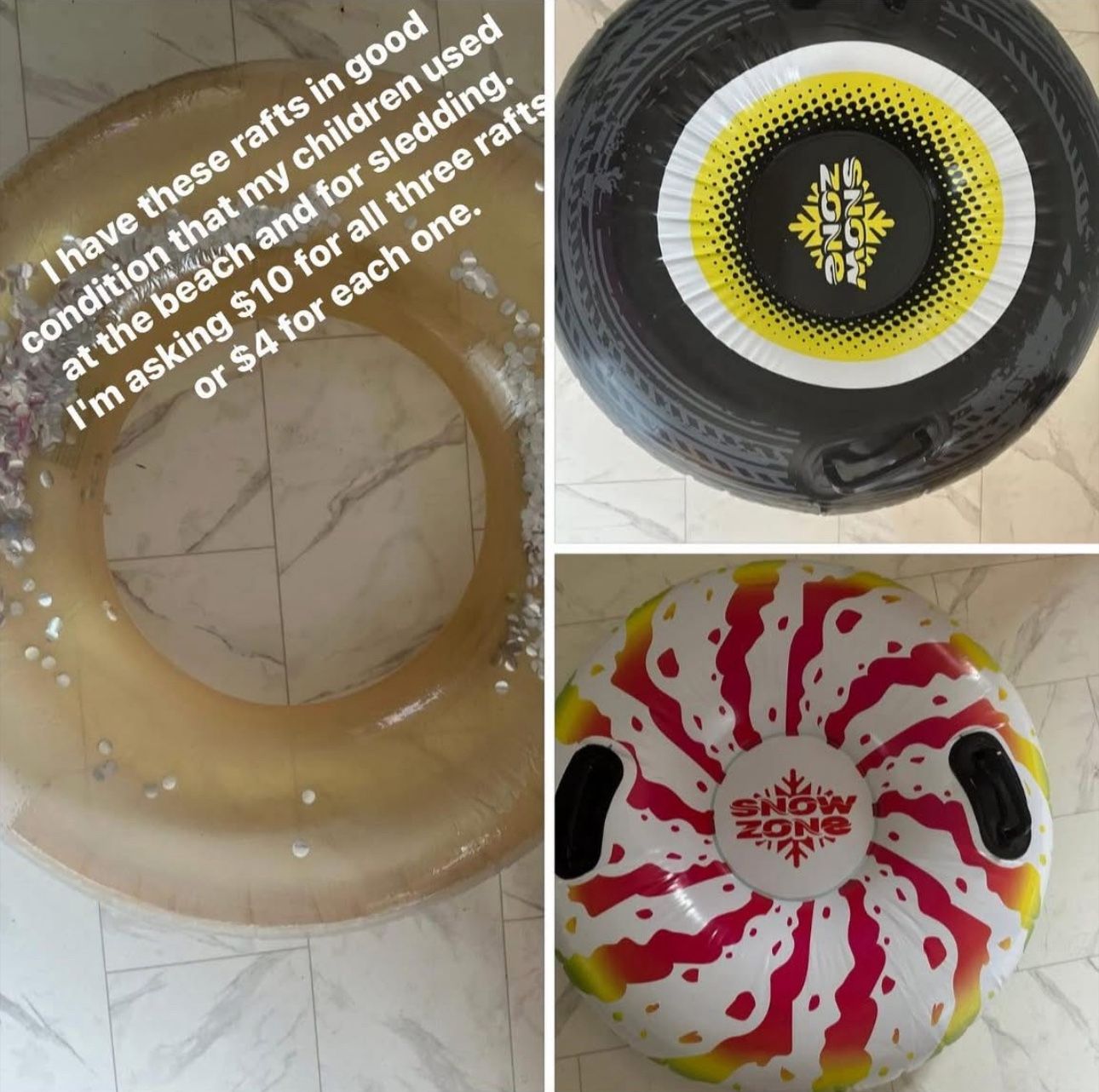 Water Rafts/ Sledding Rafts