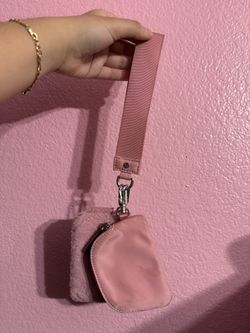 Pink Lululemon Keychain