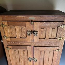 Antique Wooden Icebox 