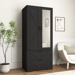 Brand New Sealed 2 Door Wood Wardrobe for Bedroom with Hanging