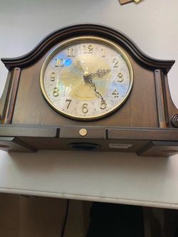 Bulova mantel clock walnut finish