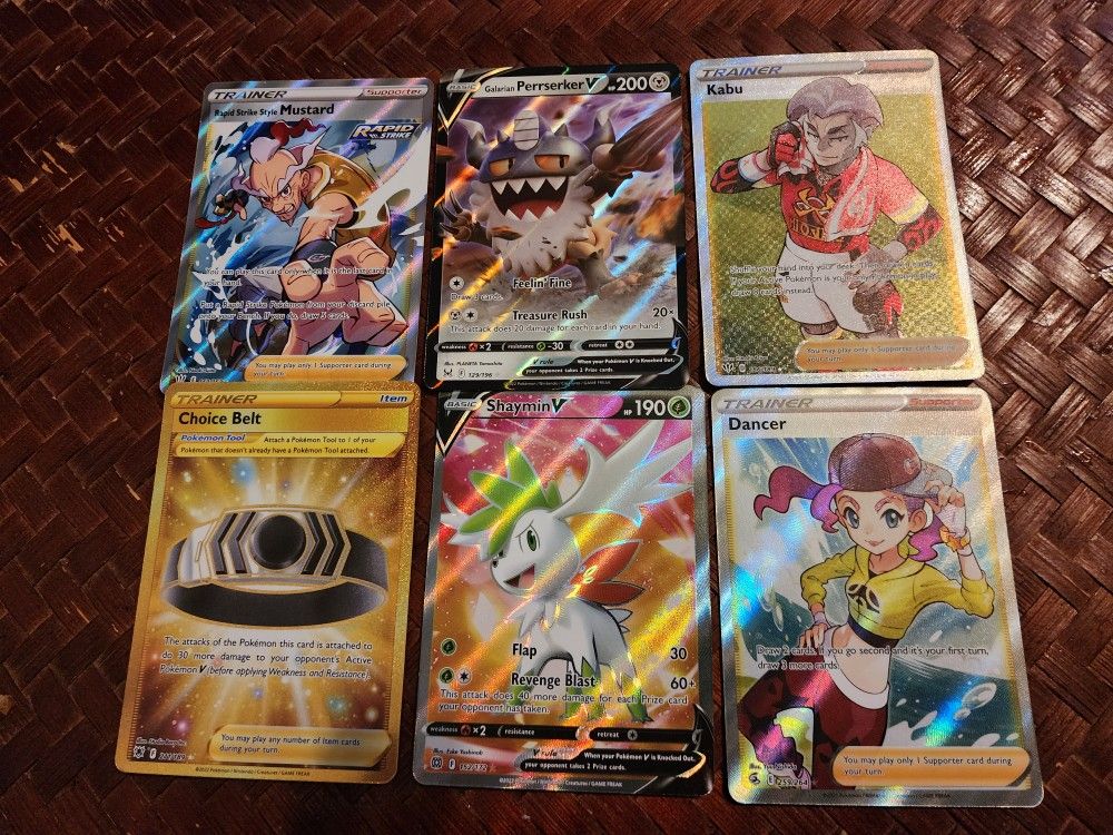 POKEMON SINGLES RAINBOW ETC $2 TO $10
