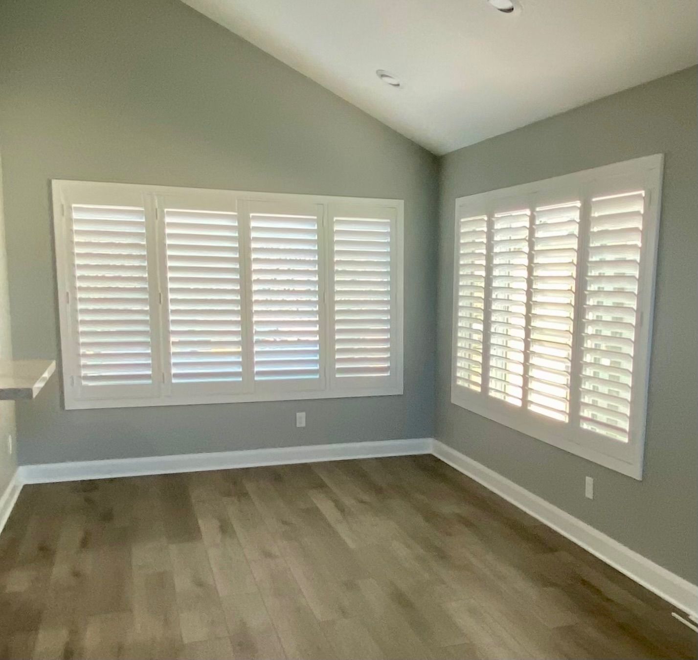 Window Shutters, Sliding Door Shutters, French Door Shutters, Closet Shutters. Persianas de Madera. Servicing All Southern California. 951-573-2560