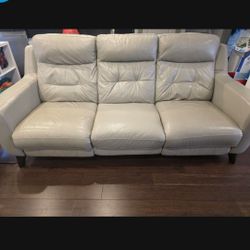 High End Contemporary 3 Seater Leather Recliner Dual Power Recliner With Usb