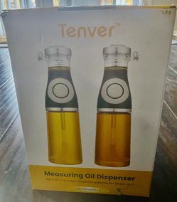 Tenver Olive Oil Dispenser Bottle Set - 2 Pack Oil and Vinegar Cruet for  Kitchen - Measuring Oil Pourer with Drip Free Spout, 17oz Clear Glass  Contain for Sale in Moreno Valley, CA - OfferUp