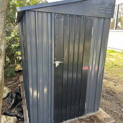 4x6 Galvanized Metal Garden Shed 