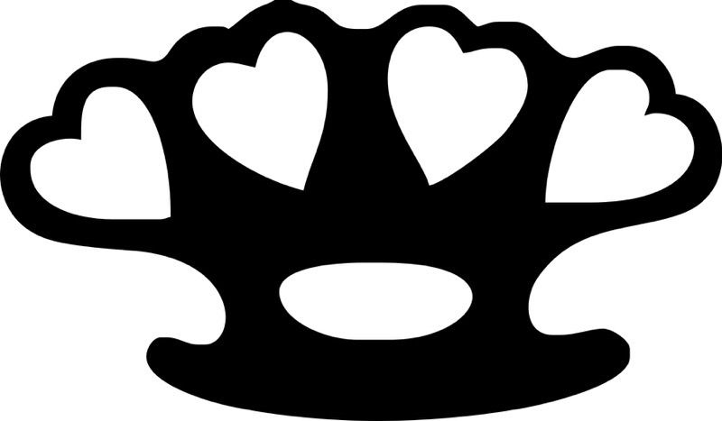 4" Love Knuckles Vinyl Decal Sticker
