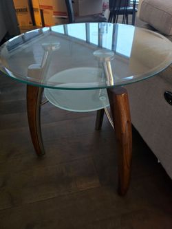 Glass End Table
