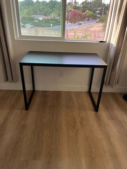 Modern Desk with Black Metal Frame