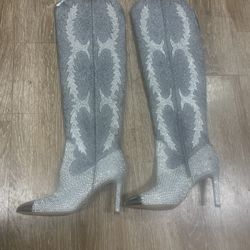 KatyannaTwo Over-the-Knee Rhinestone Embellished Western Dress Boots