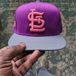 New Era St. Louis Cardinals Fitted Size 7 1/2 Purple And Pink