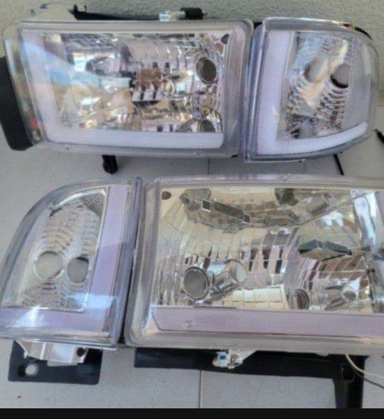 94-01 Dodge Ram LED Projector
Headlights Luces Calaveras Micas Faros
Focos Faroles