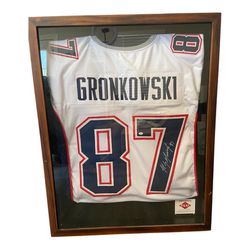 Signed Rob Gronkowski New England Patriots Jersey with Certificate of  Authenticity (Framed) for Sale in San Tan Valley, AZ - OfferUp