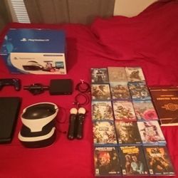 PlayStation, VR, With Controller And Games
