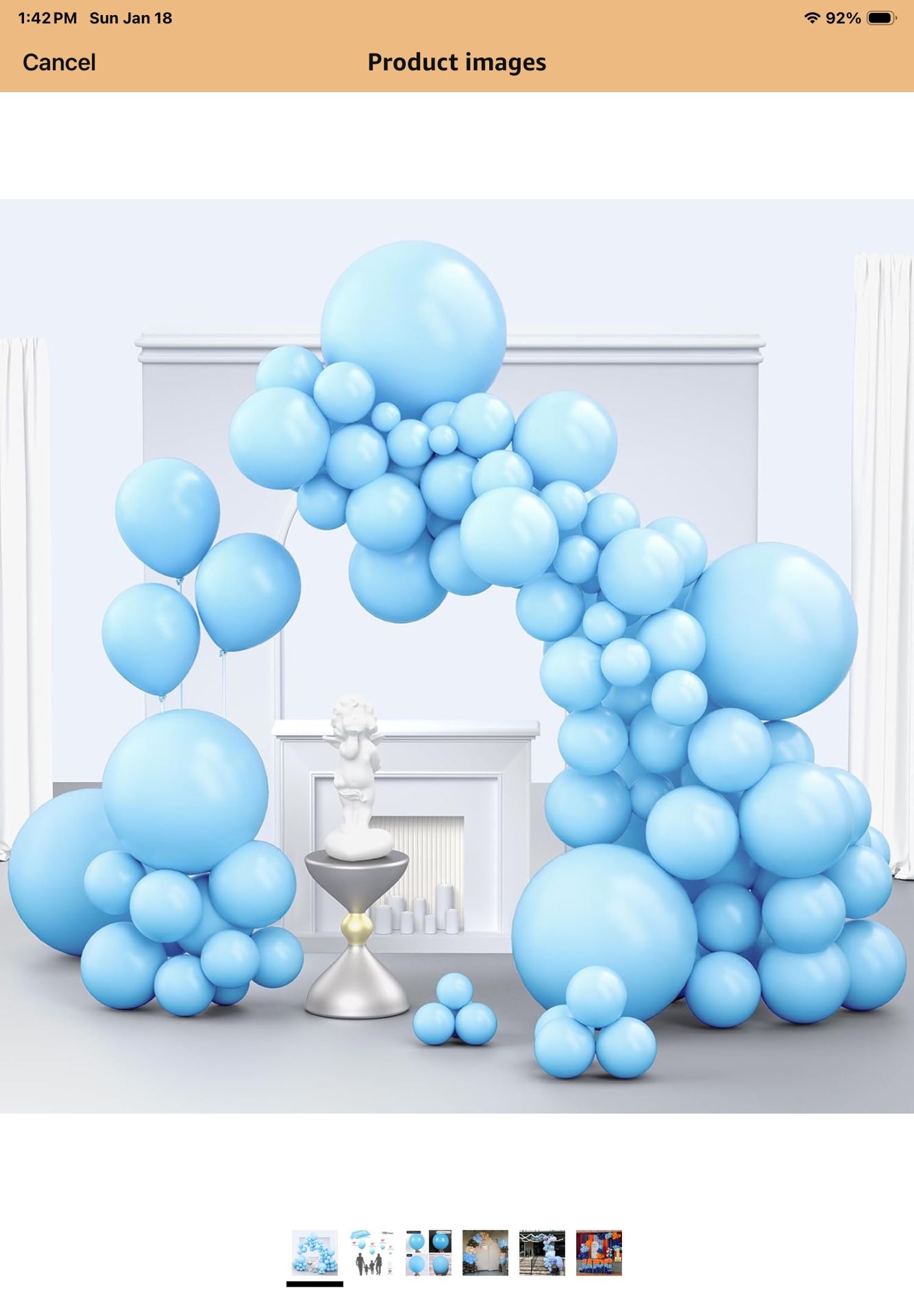Balloons, 150 pcs Different Sizes Pack of 18 Inch 12 Inch 10 Inch 5 Inch Baby Pastel Sky Aqua Blue Balloons for Balloon Garland Ba