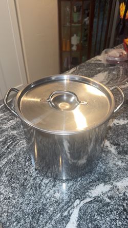 Stainless Steel Stock Pot with Riveted Handles