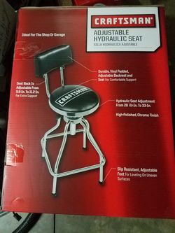 Craftsman hydraulic adjustable seat