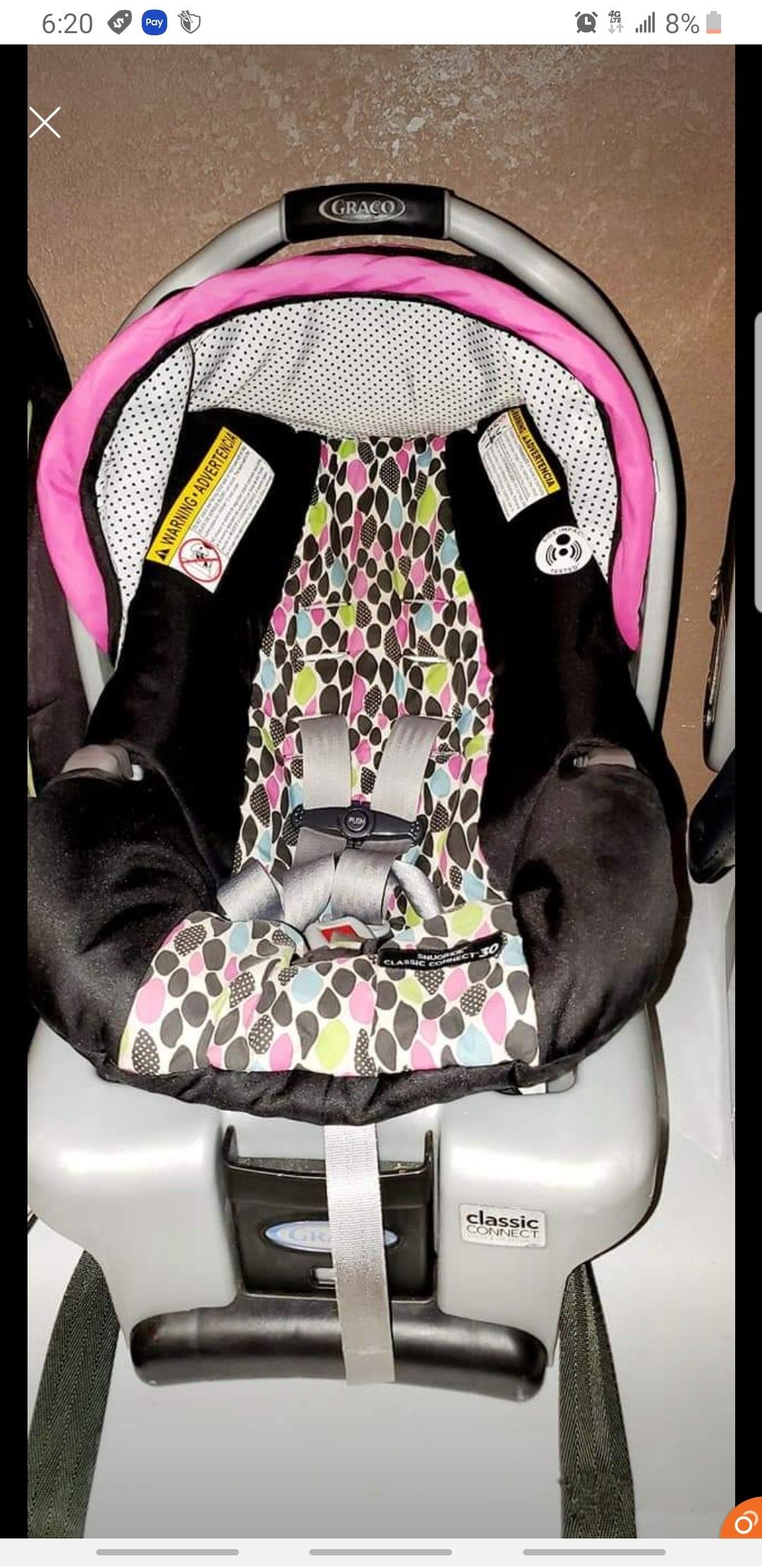 Graco Snugride 30 Click Connect Infant Baby Carseat Car Seat With Base