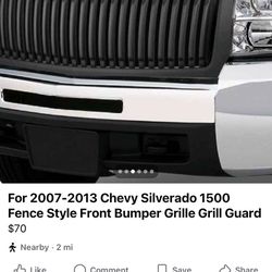 Chevy Silverado1500 French Style Front Bumper Grill