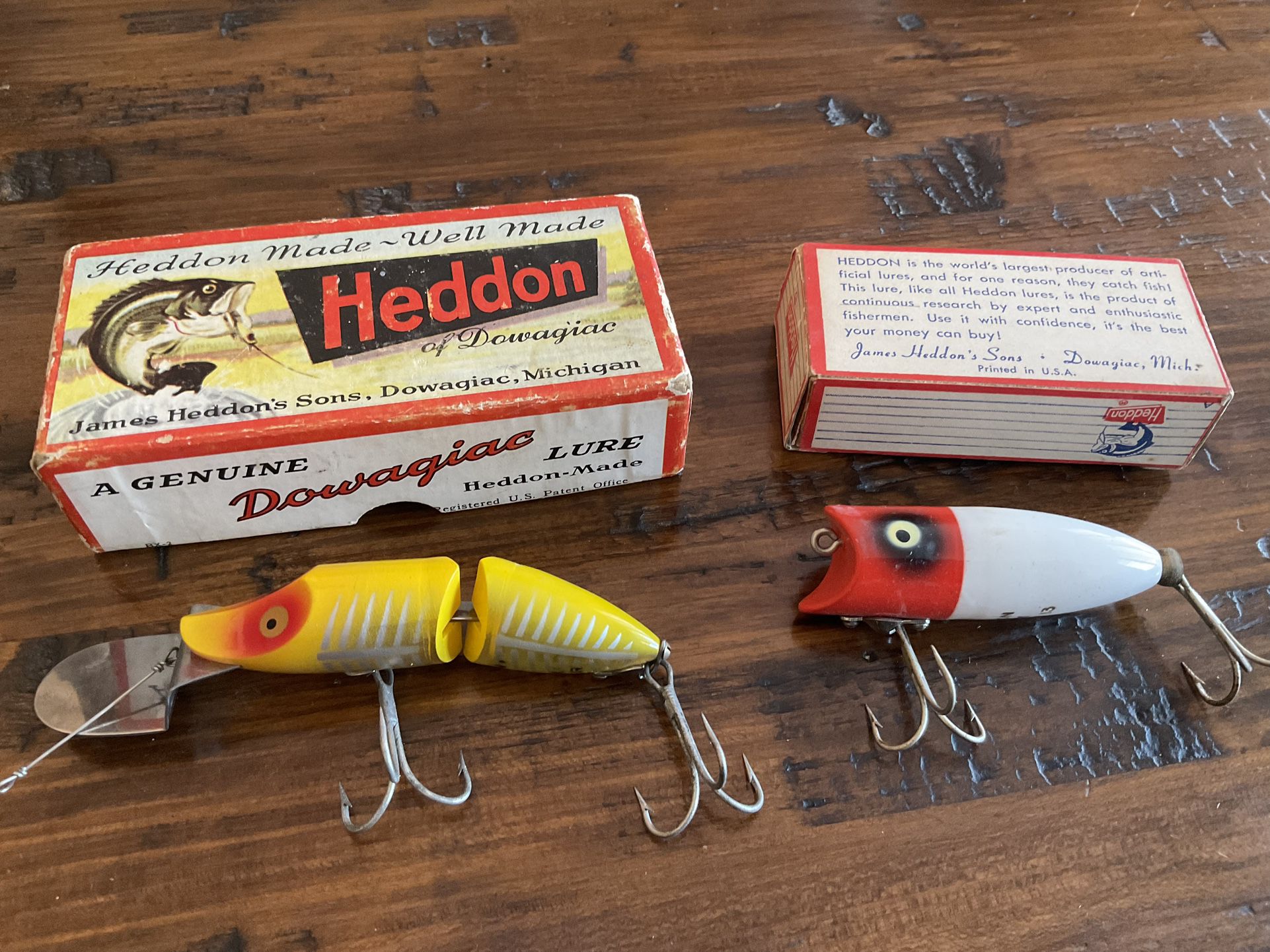 Vintage Heddon Fishing Lures