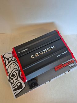 CRUNCH 3500 WATTS MONOBLOCK 1 OHM STABLE BUILT IN CROSSOVER WITH BASS CONTROL CAR AMPLIFIER