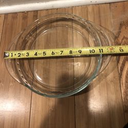 Pyrex Pie Baking Plate Dish Handles 9.5" 24cm