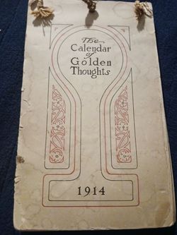 1914 calendar of golden thoughts