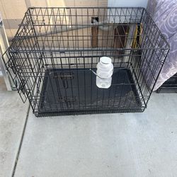 Blk Metal … 2 Door Folding  Dog Large Crate 