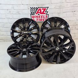 17" Nissan Wheels Rims Black Fits Qashqai Rogue, Maxima, Altima, 5x114.3 17x7