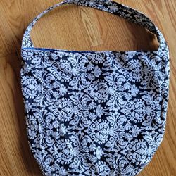 Reversible Cotton Canvas Hobo Bag