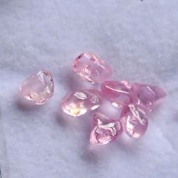 10pcs. Pink Spinel Rough Polished Crystals 