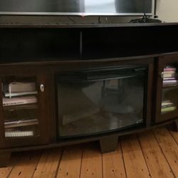 Tv stand with fireplace 
