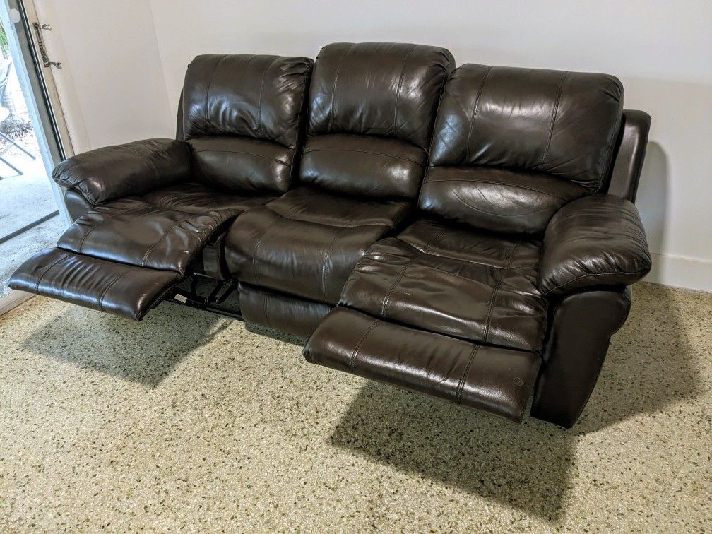 Leather Sofa Couch 
