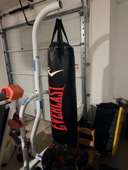 Everlast heavy punching bag with stand