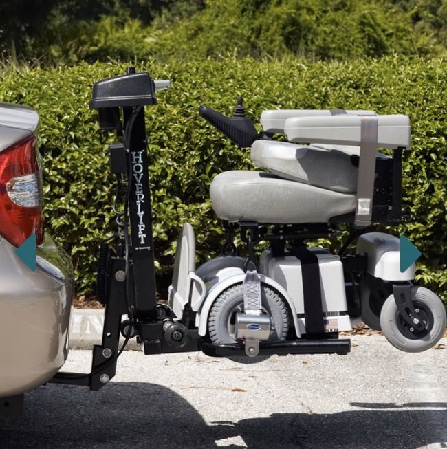 Hover round and lift mobility scooter and lift handicapped wheelchair