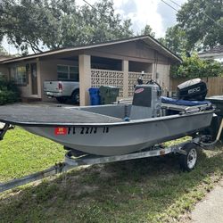 1998 Carolina skiff j14 Center Console W/ 50hp Evinrude