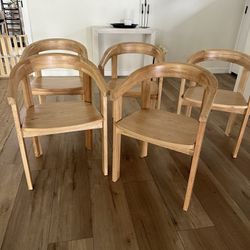Set Of 6 Wooden Chairs. 