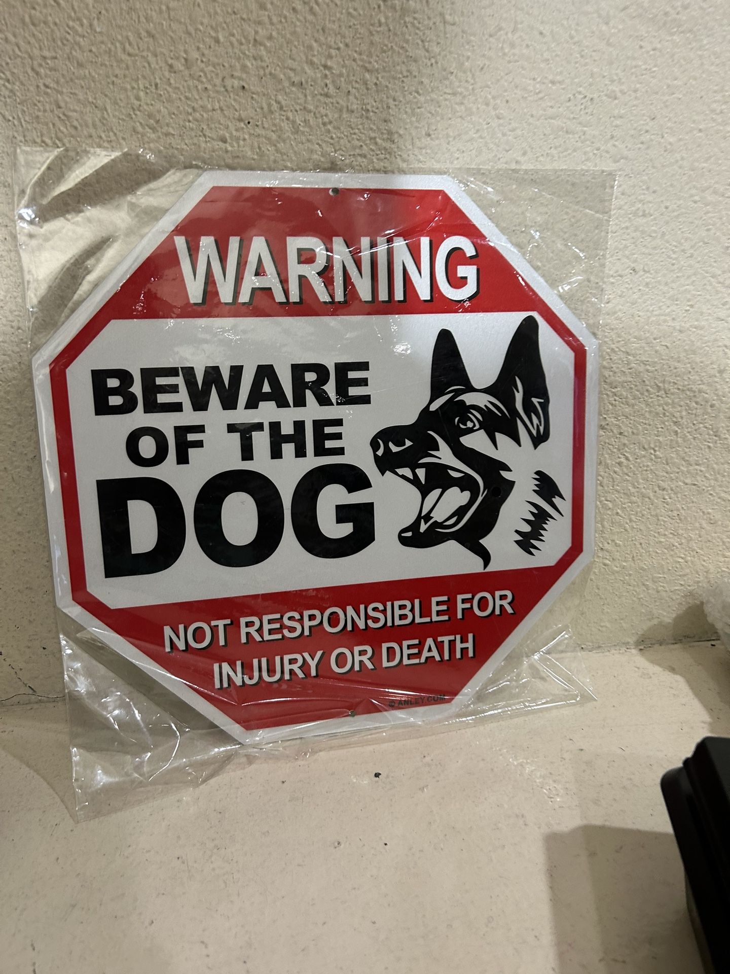 Beware of The Dog Aluminum Warning Sign