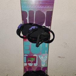 144 Centimeter Ride Omg Snowboard And Bindings