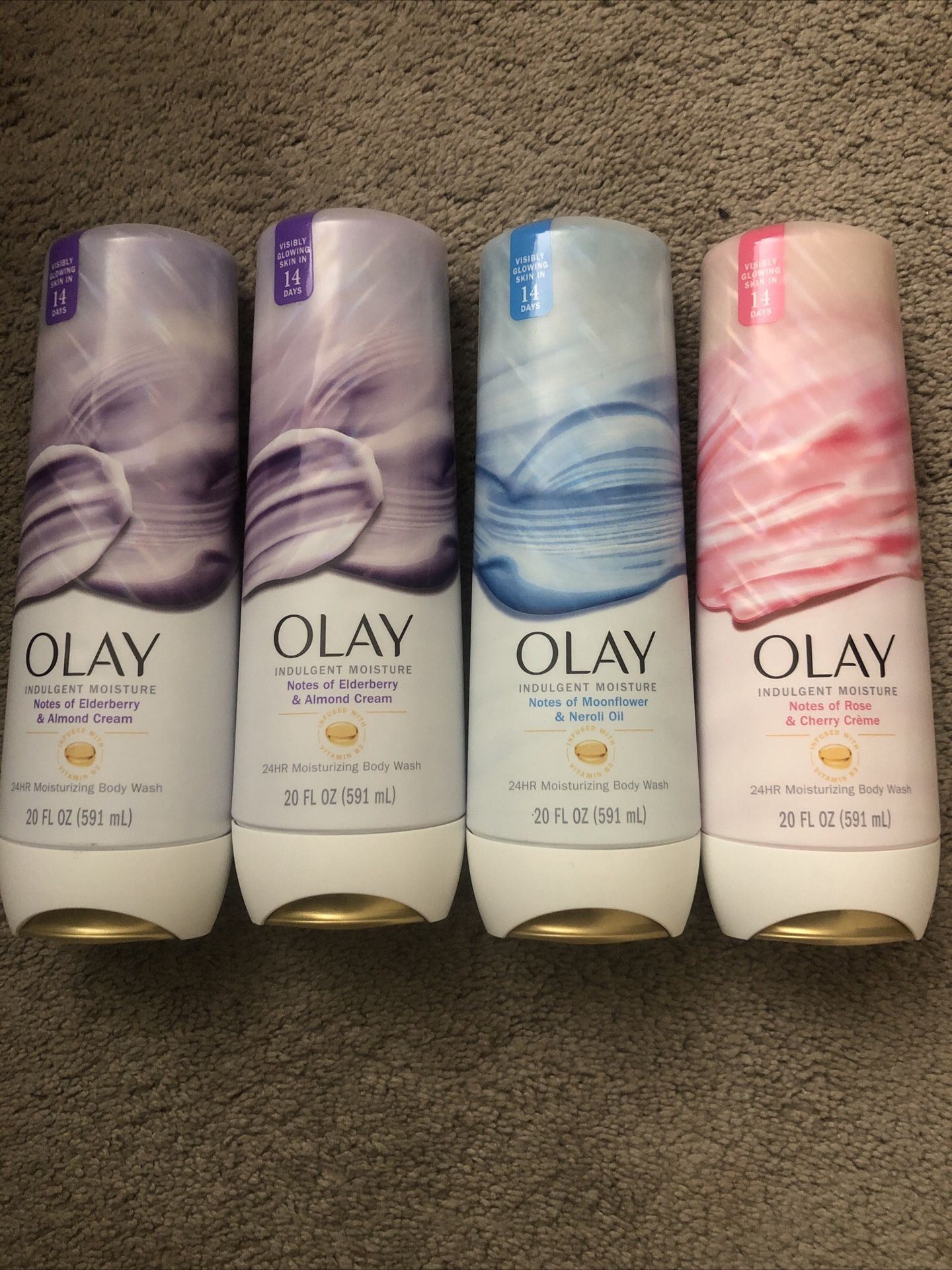 Lot Of 4 Olay Body Wash