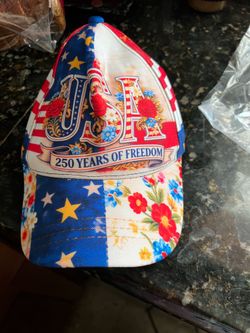 New USA 250 Years of Freedom Patriotic Floral Snapback Hat 🇺🇸🌺