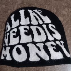 Unisex Y2K "All we need Is Money " Graphic Beanie 