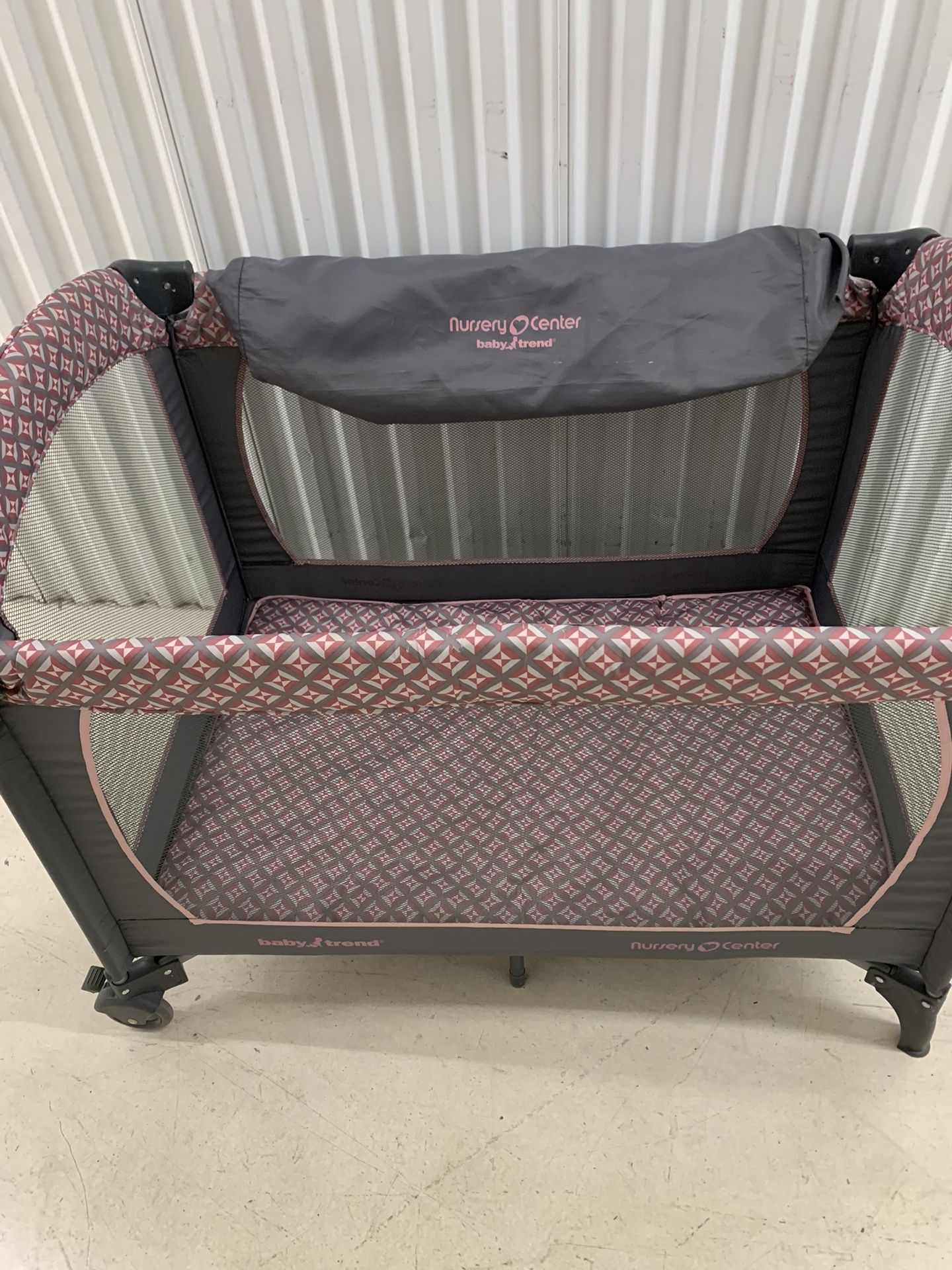 Pack & Play - Pink & Gray